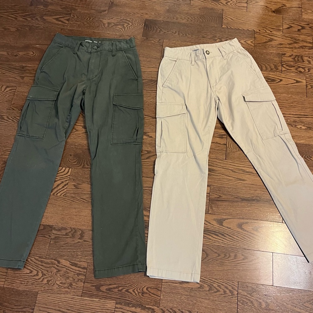 Like new Old Navy Cargo Pants - Olive and Khaki